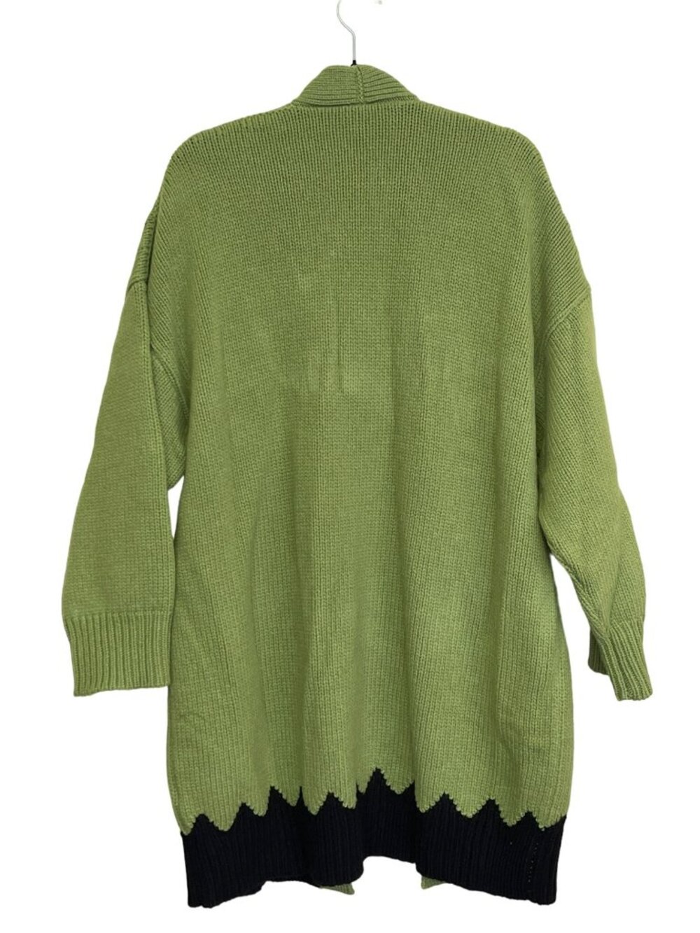 Missoni $795 Green Knit Geometric Long Length Cardigan Sweater Medium NWT - Picture 7 of 9